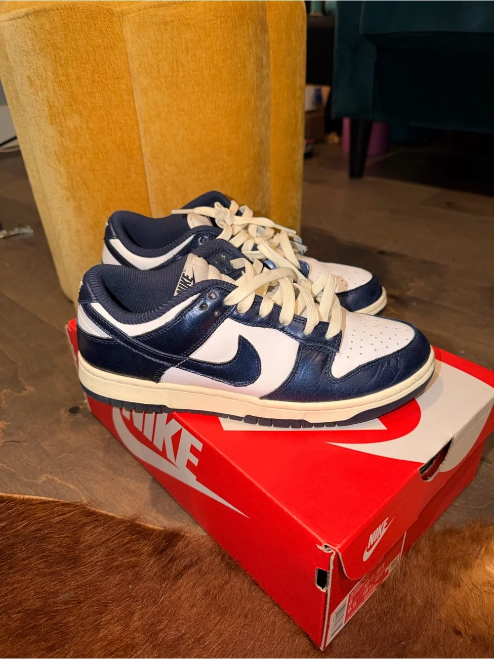 Nike Dunk Low Navy White Sneakers